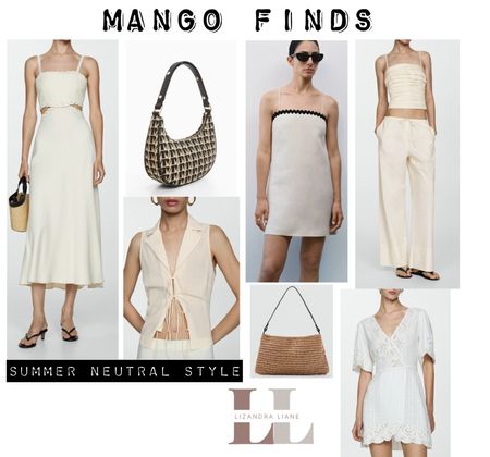 Mango fashion, neutral summer outfits, travel outfit, vacation outfits, beige, white, affordable style, summer style, linen dress, raffia bags, pants, 

#LTKStyleTip #LTKFindsUnder100 #LTKFindsUnder50