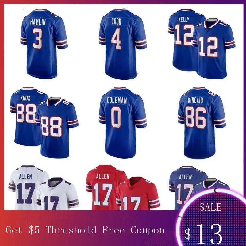 Save Big on Bulk Bills Jerseys Keon Coleman Dalton Kincaid Josh Allen Amari Cooper Dawson Knox Gr... | DHGate