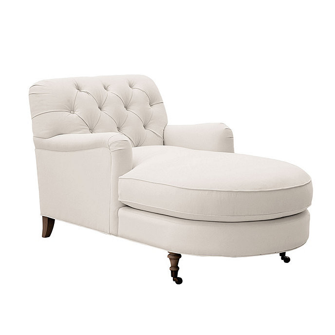 Maggie Chaise with Tufted Back & Rolled Arms in Custom Fabrics | Ballard Designs, Inc.