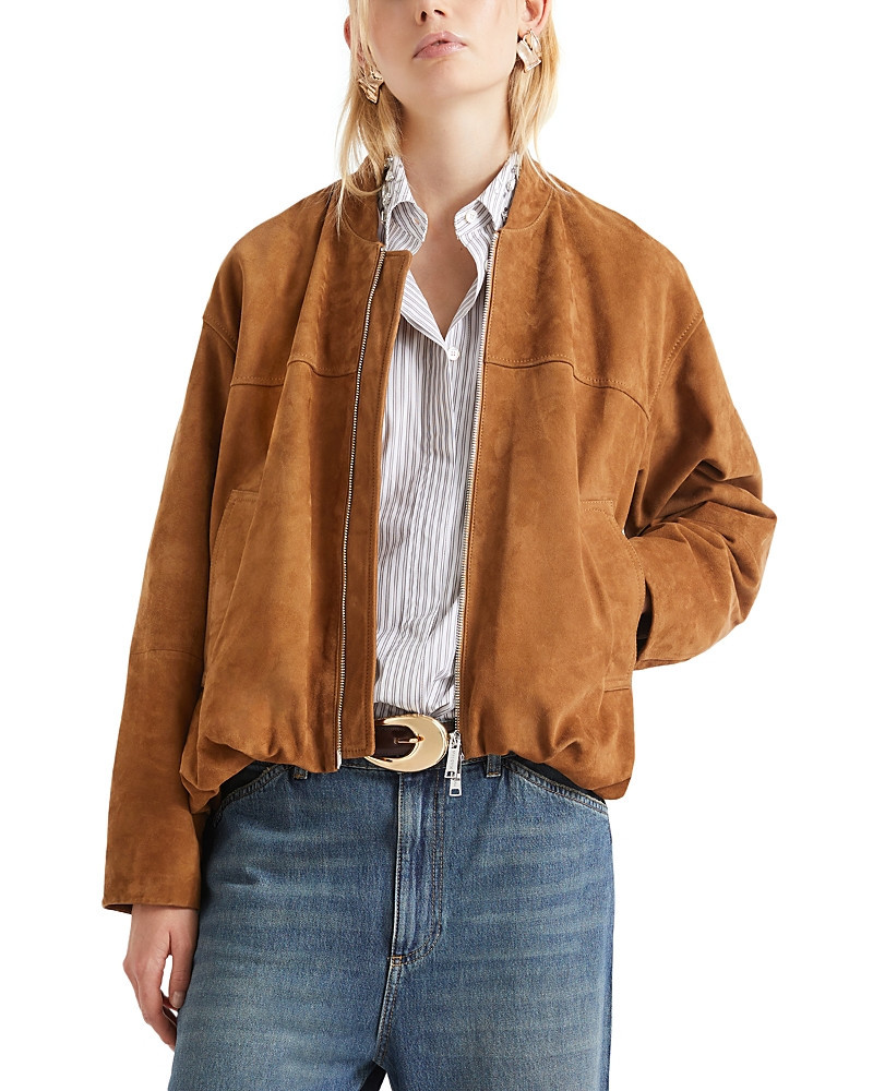 Marella Suede Bomber Jacket | Bloomingdale's (US)
