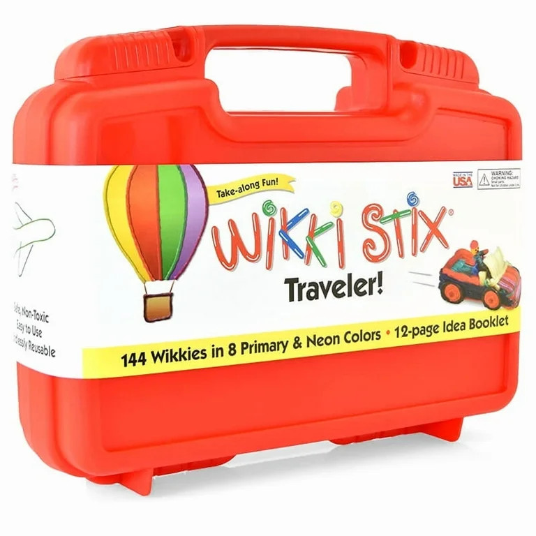Wikki Stix Traveler: 144 Wikkies in 8 Primary & Neon Colors, 12 Page Idea Booklet | Walmart (US)
