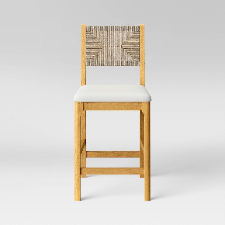 Bowman Counter Height Barstool Woven and Wood - Threshold™ | Target