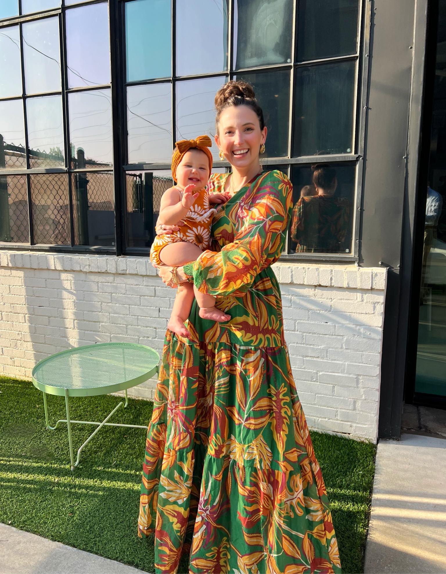 Rolling out our fall color palette! This flowy dress is actually a maternity piece from @pinkblushmaternity that I didn’t get the chance to wear and I love how it fits perfectly even without a bump so you can really extend the life of those cutie maternity pieces! Evie’s floral look is Carters! Fall dresses fall fashion vacation dresses maternity dresses 

#LTKSeasonal #LTKFamily #LTKBaby