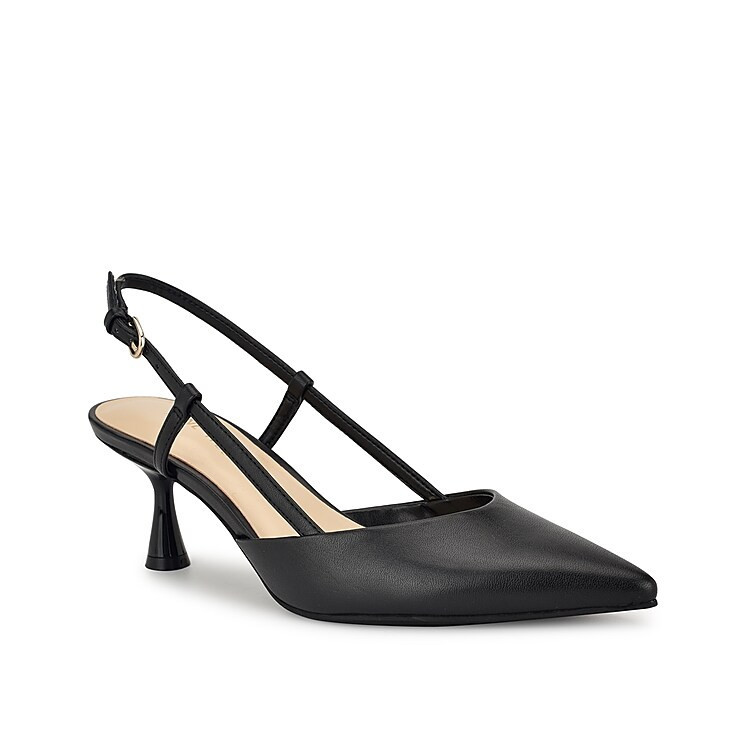 Nine West Rillas Pump | Women's | Black | Size 9 | Pumps | Kitten | Slingback | DSW