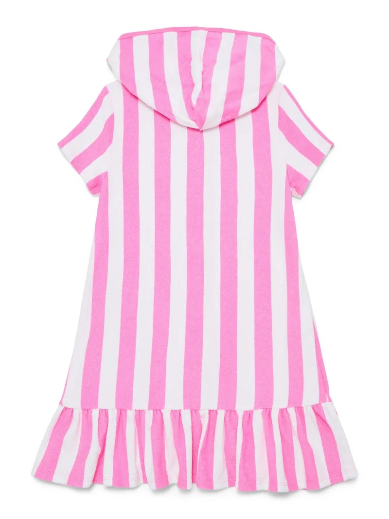 Wonder Nation Girls Terry Towel Swimsuit Coverup Dress with UPF 50+, Sizes 4-18 & Plus | Walmart (US)