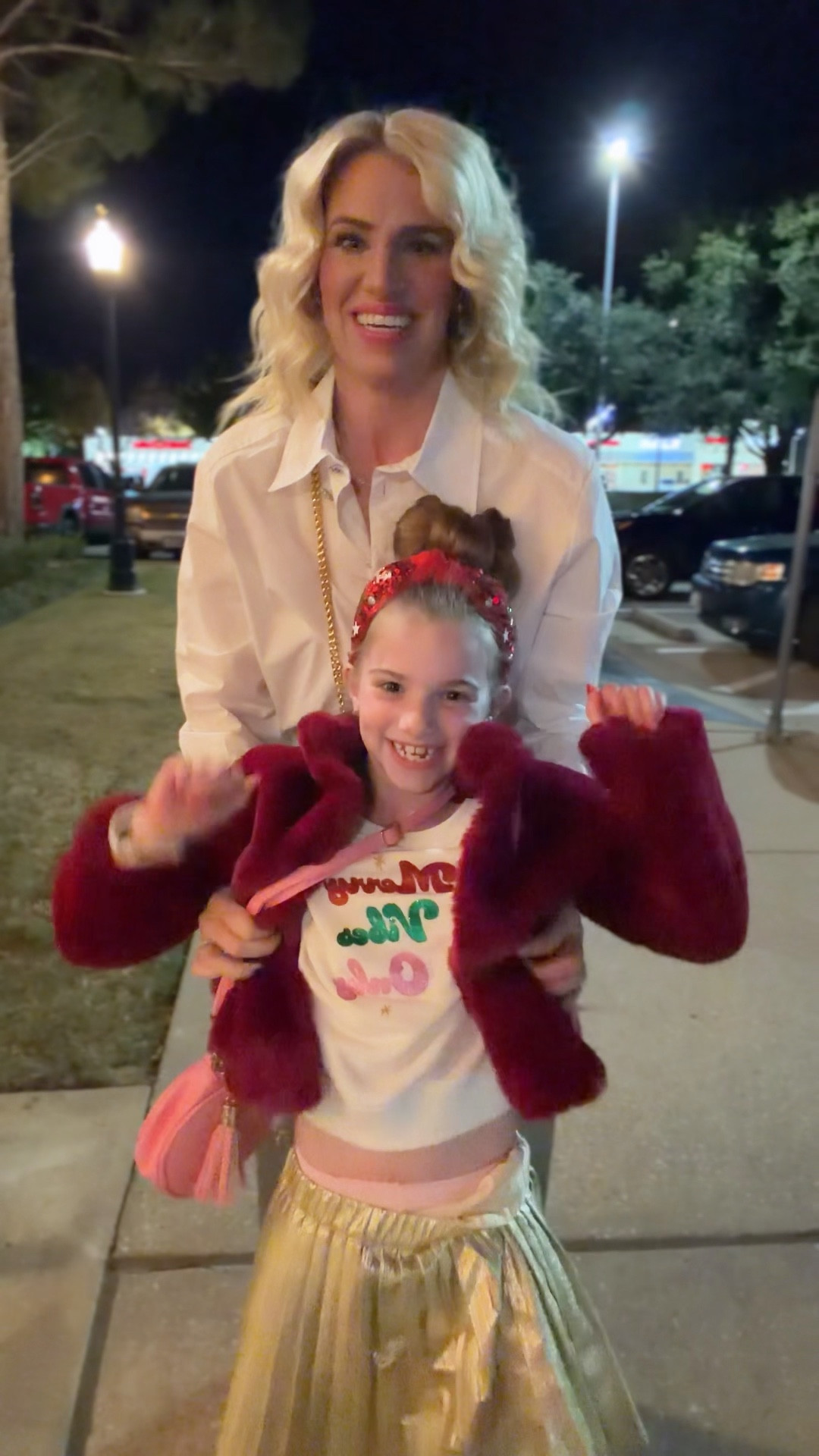 Our holiday girls night out looks 
Fiona’s entire look is 30% off at Target 
Everything fits tts🎄❤️🎅🏻🎀
My outfit is also from Target and fits tts —pants wearing size small at 5’7

#LTKHoliday #LTKFindsUnder50 #LTKmomlife