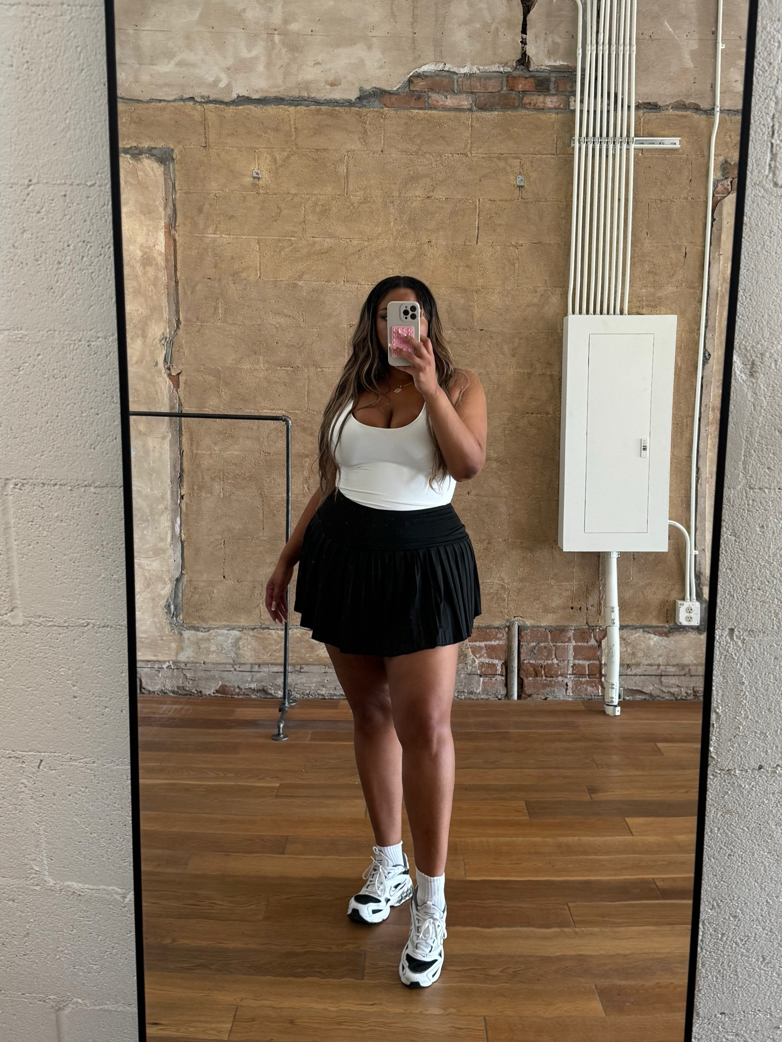 Another plus size golf fit! The pleated side is everything And has ab extra zipper pocket in the back!

#LTKStyleTip #LTKPlusSize