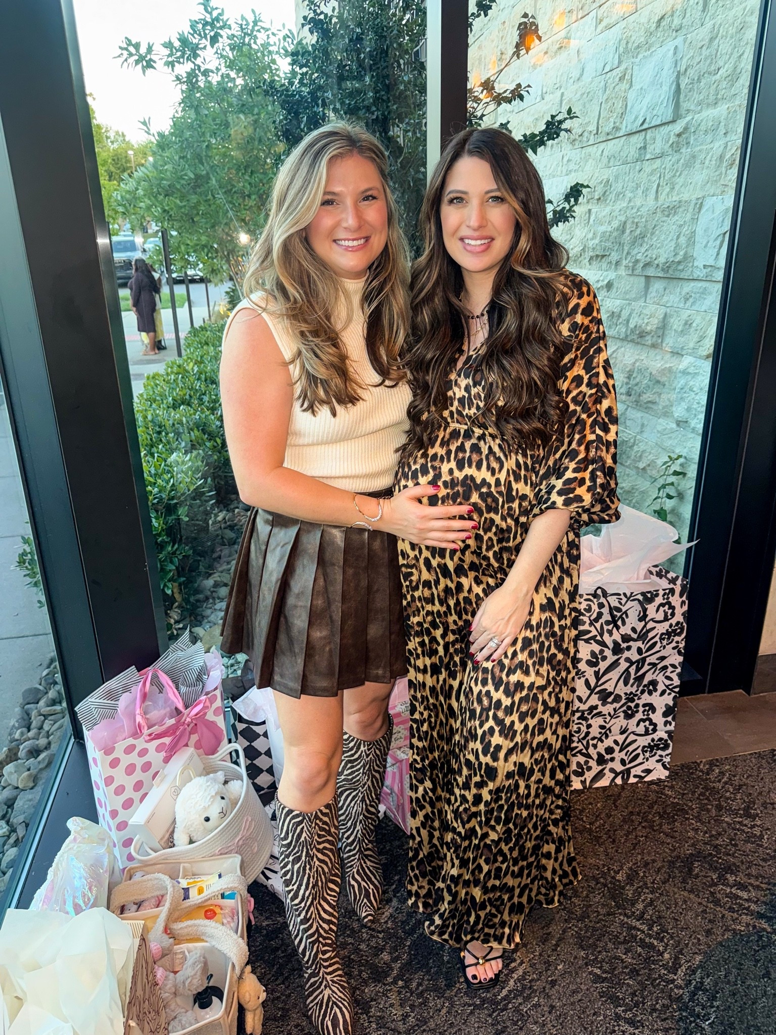 Fall outfit perfect neutral fall outfit for pictures 
Brown leather skirt pleated 
Cream ribbed sweater tank 
Zebra leopard print boots Steve Madden on sale 

Alexis bittar jewelry cuff bracelet and cuff earrings

#LTKdayinmylife #LTKSaleAlert #LTKgrwm