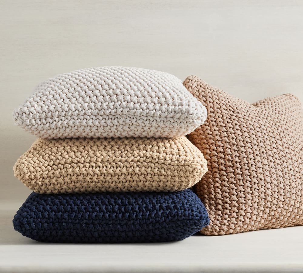 Bayside Seedstitch Pillow Cover | Pottery Barn (US)