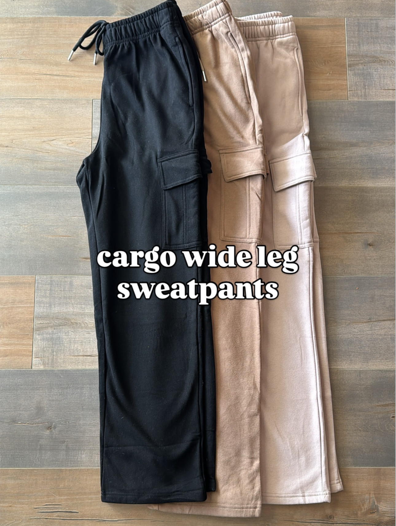 Amazon winter basics favorites! Cargo wide leg sweatpants, comfortable, throw on and go style, sports mom outfit, winter basics, winter style, winter fashion. 

 #LTKootd #LTKActive #LTKFindsUnder50