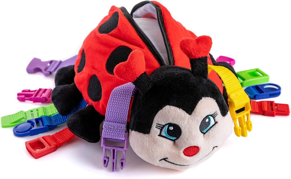 Buckle Toys Becky The Ladybug Toys for Toddlers 1-3 Stuffed Animal Sensory Toys to Develop Fine M... | Amazon (US)