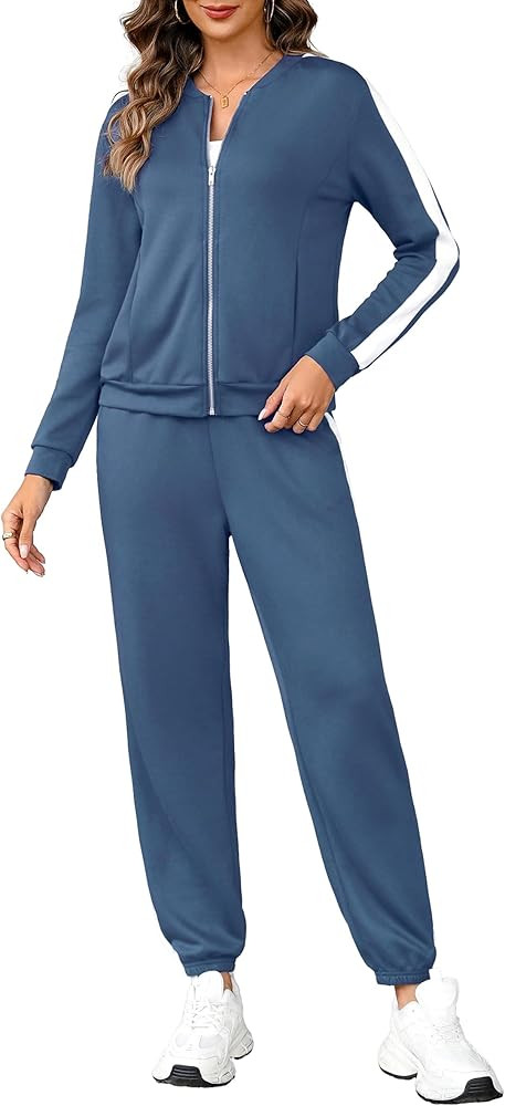 Totatuit Women's Tracksuit Sets 2 Piece Outfits Long Sleeve Zip Up Sweatshirt Long Pants Jogger L... | Amazon (US)