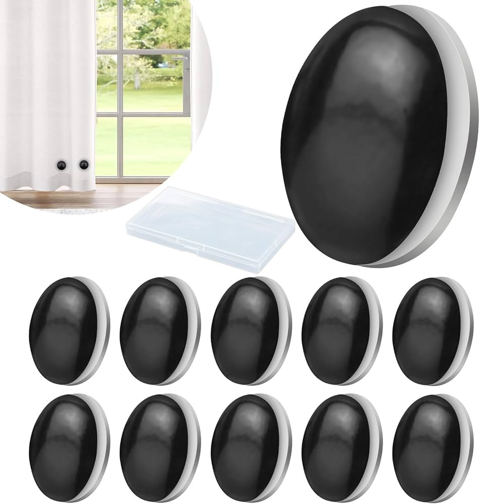 SPOKKI 10 Pcs Magnetic Curtain Weights Drapery Weights, Heavy Duty Curtain Weights Bottom No Sew ... | Amazon (US)