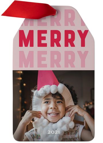 Merry Repeat Metal Ornament | Christmas Ornaments | Shutterfly | Shutterfly