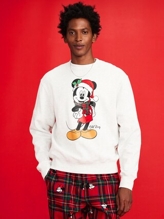 Old Navy x Disney Mickey Mouse Oversized Holiday-Graphic Sweatshirt for Men | Old Navy (US)