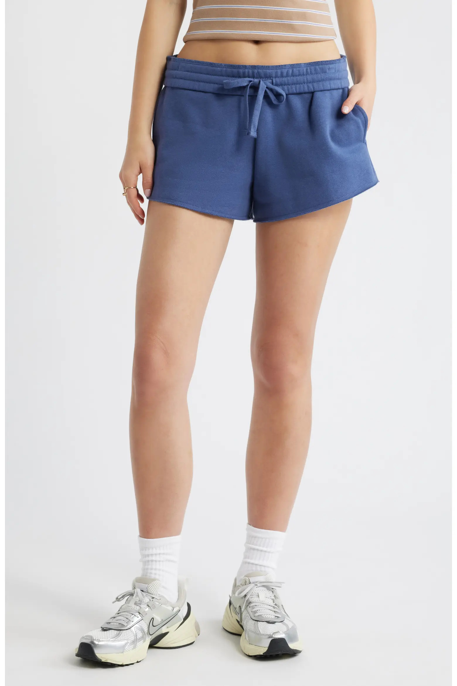 Foldover Fleece Mini Sweat Shorts (Women) | Nordstrom | Nordstrom