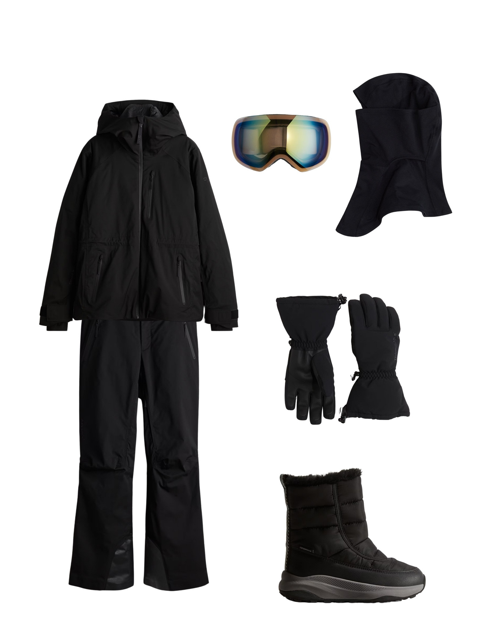 Affordable ski outfit idea, cheap ski clothes, black ski outfit 

#LTKStyleTip #LTKSeasonal #LTKFindsUnder100
