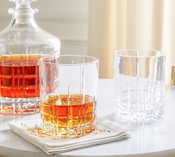 Monique Lhuillier Delphine Double Old Fashioned Glasses - Set of 4 | Pottery Barn (US)