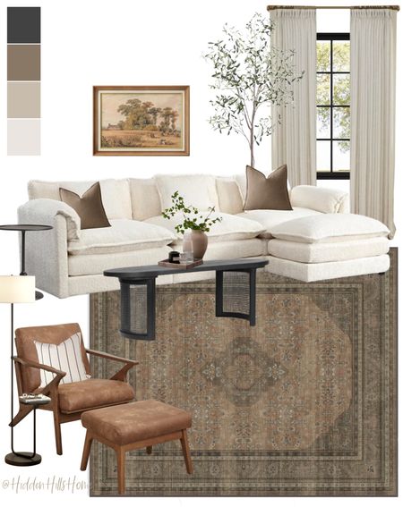 Living room decor ideas, living room mood board with affordable sectional sofa! Living room edesign, cozy family room decor Inspo #livingroom

#LTKStyleTip #LTKSaleAlert #LTKHome