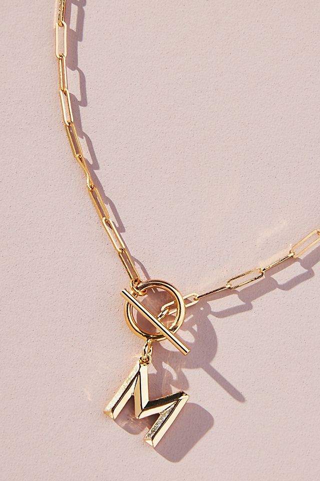 Chain Link Monogram Necklace | Anthropologie (US)