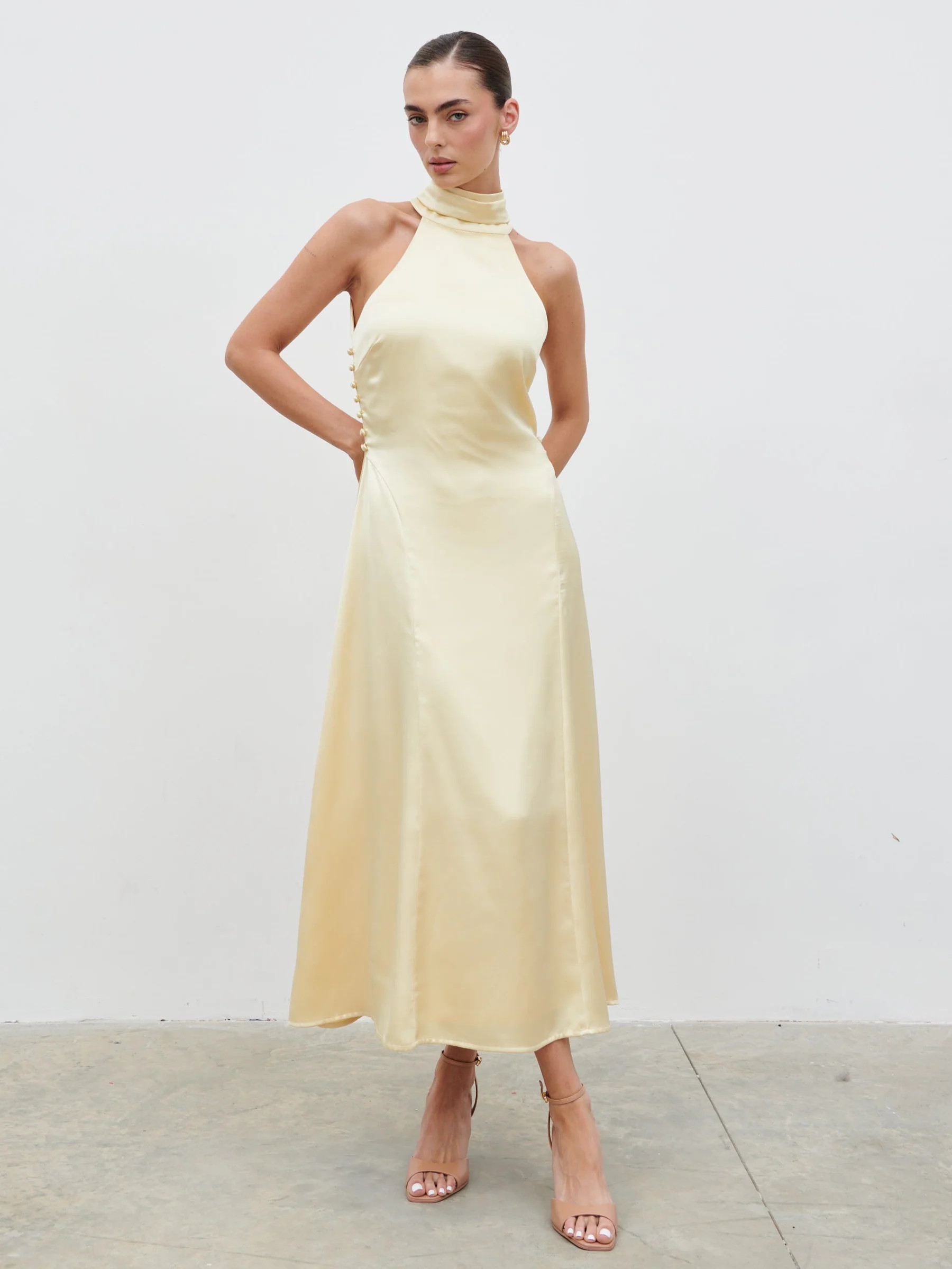 Skylar Halterneck Midaxi Dress | Pretty Lavish (UK)