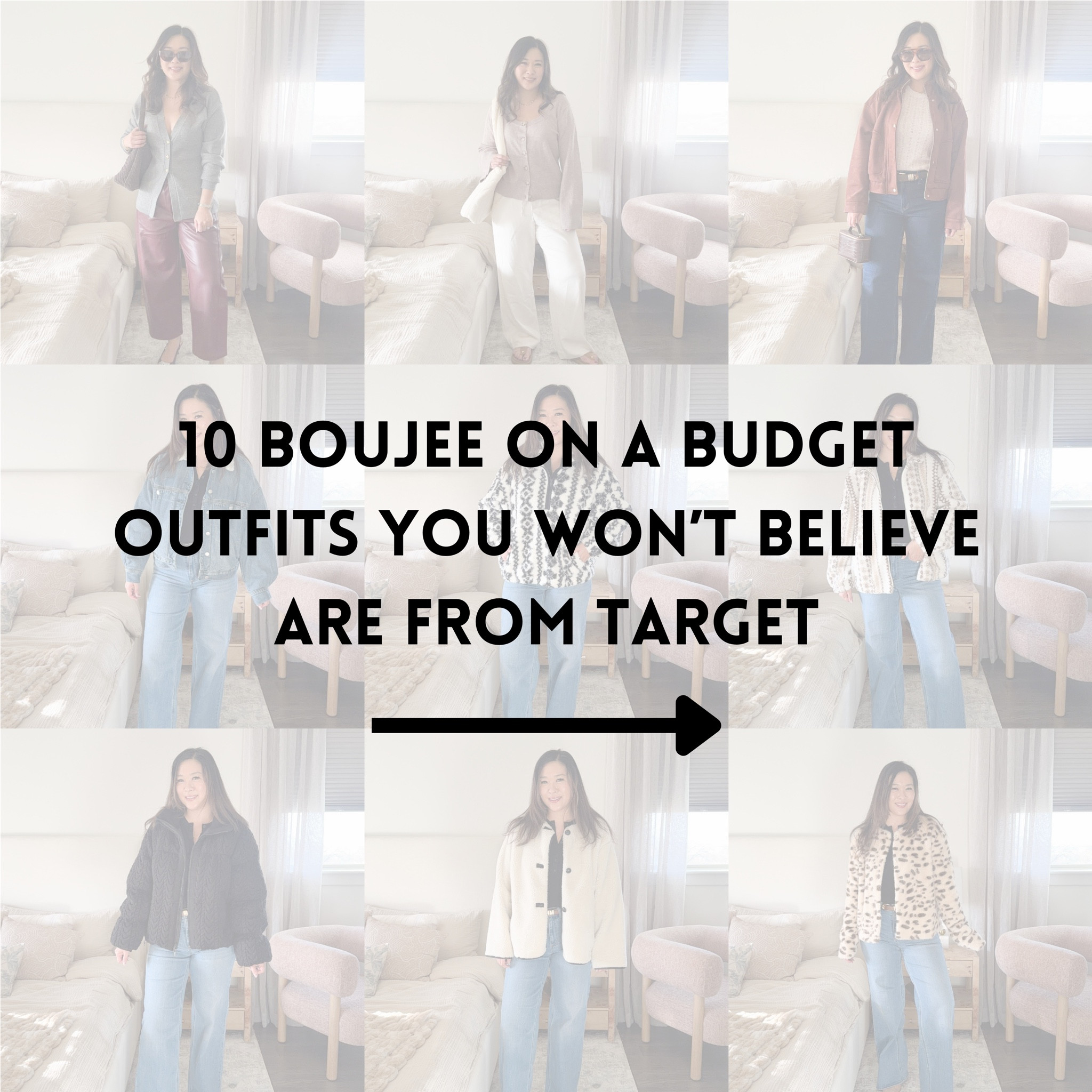 10 Boujee on a Budget outfits you won’t believe are from Target! 
Chic outfits // Winter outerwear // Jackets // Snatched tops