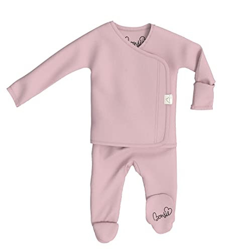 Bonsie Skin to Skin Babywear Footie - Pink Baby Footed Bodysuit - Peony (3-6 Months) | Amazon (US)