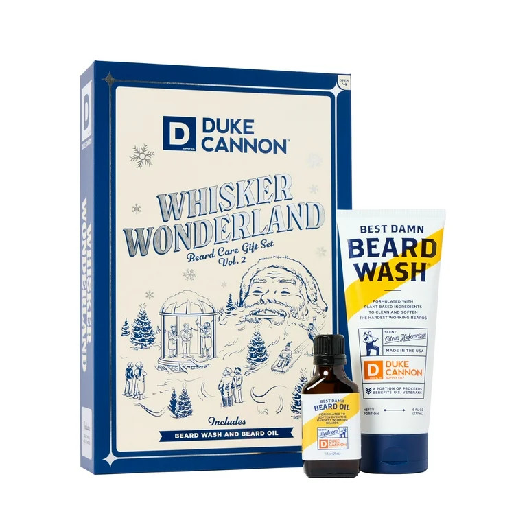 Duke Cannon Whisker Wonderland Men's Holiday Gift Set, Beard Wash and Beard Oil, 2 Pieces | Walmart (US)