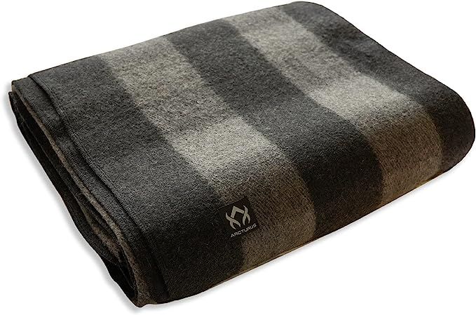 Arcturus Buffalo Plaid Wool Blankets - 4.5lbs Warm, Heavy, Washable, Large | Great for Camping, O... | Amazon (US)