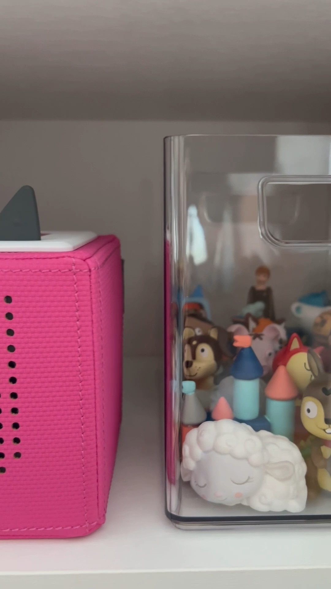 If you’re giving a Toniebox and/or Tonies for Christmas, I highly recommend this acrylic bin for organizing the Tonies! It’s so easy to find the Tonies and clean up is quick for all ages including older babies and toddlers! 

Toniebox and Tonies organization using this acrylic bin and bookshelf! ! We got our Toniebox last Christmas, and it has had so much use by both our 1-year-old (with supervision) and our 7-year-old! 

We have the pink version.

Kids toy, kids favorite, Amazon favorite find 

#LTKGiftGuide #LTKBaby #LTKKids