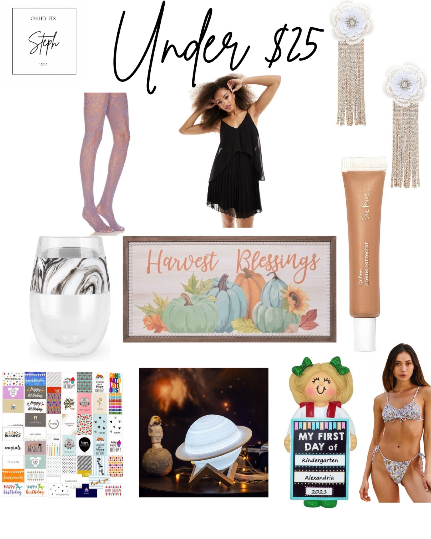 Under $25



All Occasion Greeting Cards, target, Saturn Night Lamp, First Day Of School Ornament, Etsy, swim top, Nordstrom, Wine Freeze, Macys, wall decor, Creme Corrector, revolve, Lace Tights, mini dress, asos, earrings 

#LTKSaleAlert #LTKFindsUnder50 #LTKHome