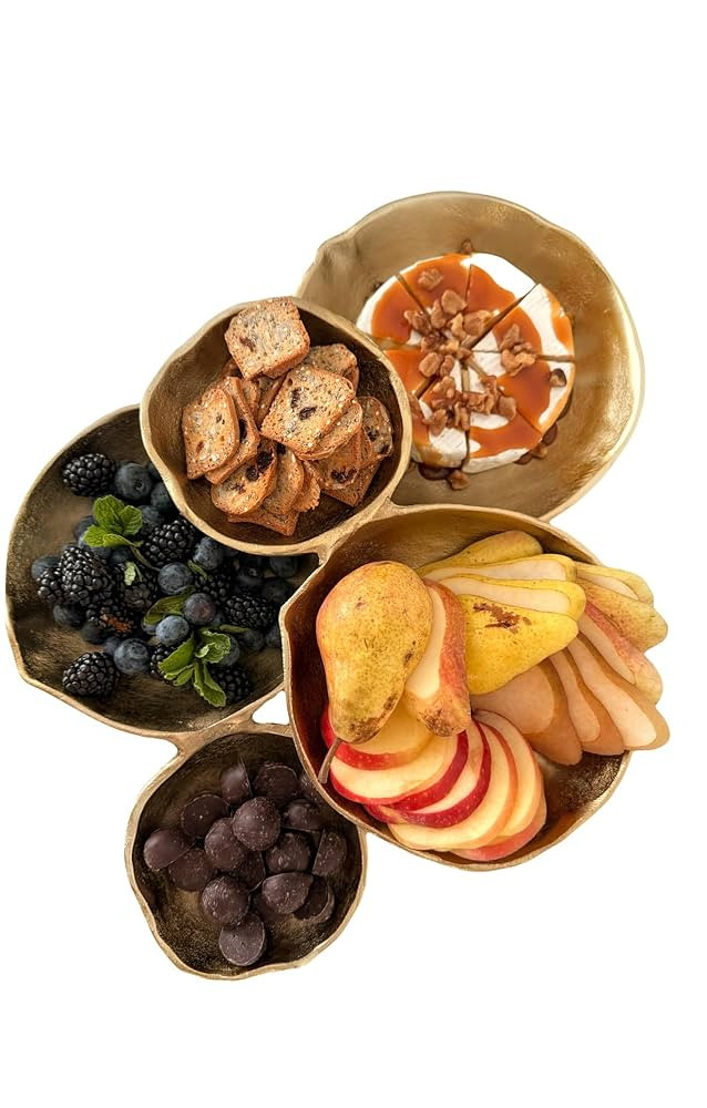 5 Cluster Serving Tray (Dark Gold) | Amazon (US)