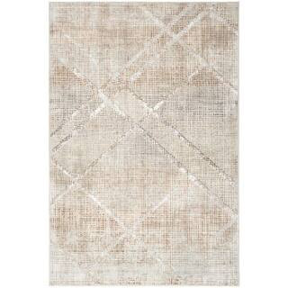Iliana Grey Mocha 4 ft. x 6 ft. Diamond Contemporary Area Rug | The Home Depot