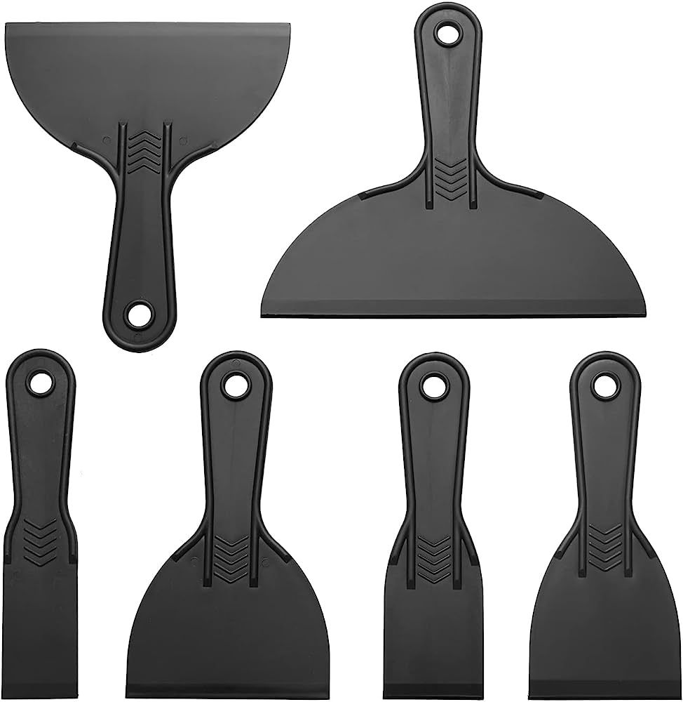 6 Pack Putty Knife, Flexible Plastic Paint Scraper Tool for Spackling,Plastic Putty Knife, Putty ... | Amazon (US)
