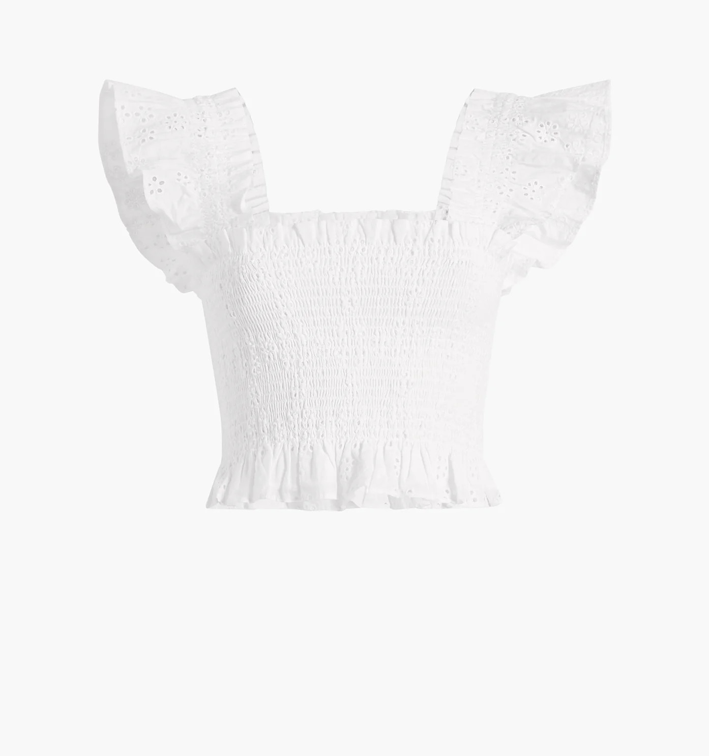 The Eyelet Cropped Paz Nap Top | Hill House Home