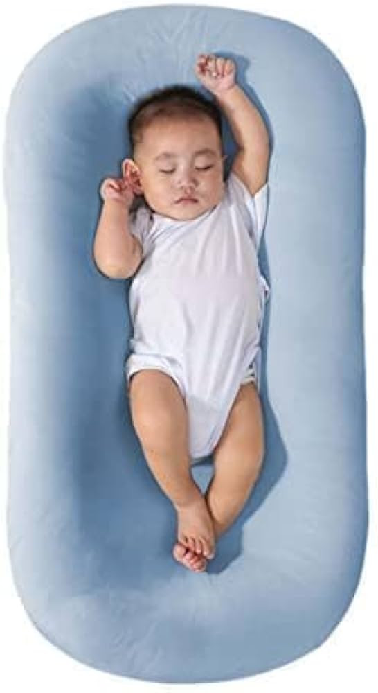 Baby Lounge Pillow for Newborn 0-24 Months, Newborn Lounger Nest Sleeping for Baby in Bed, Infant... | Amazon (US)