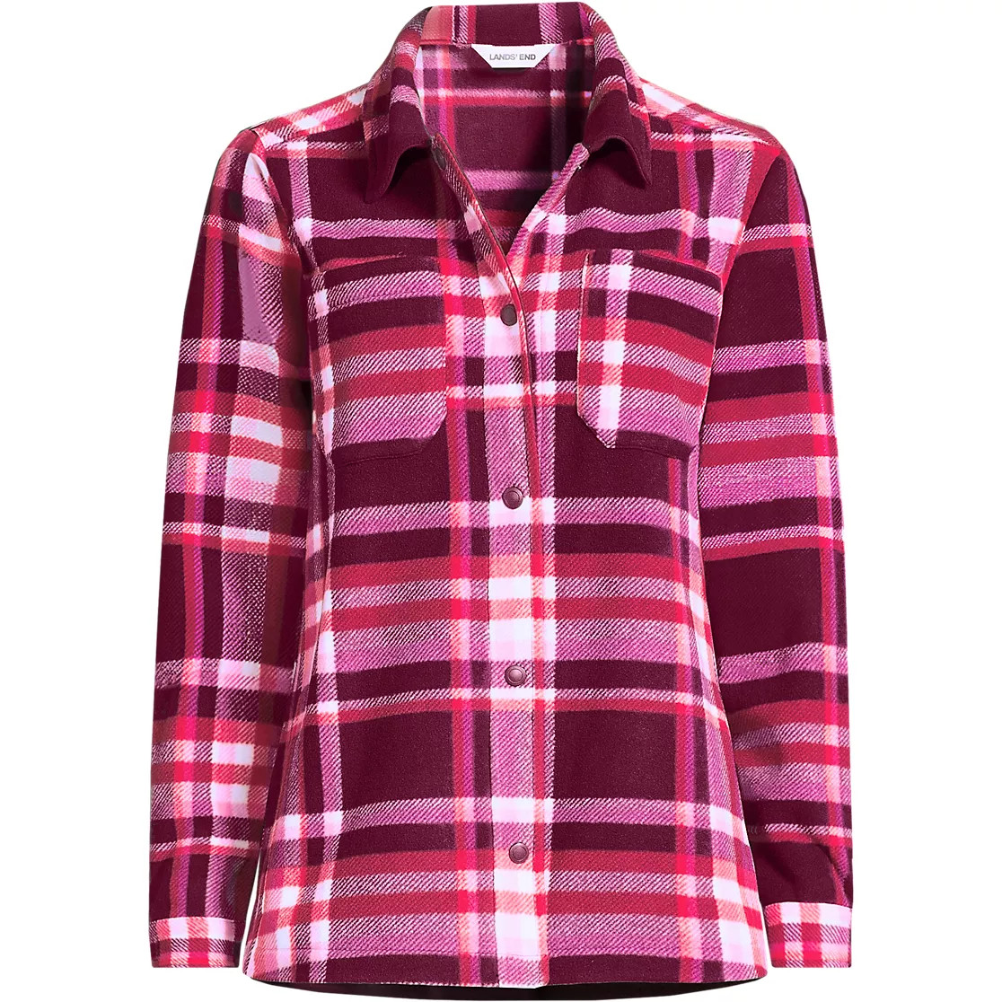 Women's Tall Print Anyweather Fleece Shirt Jacket | Lands' End (US)