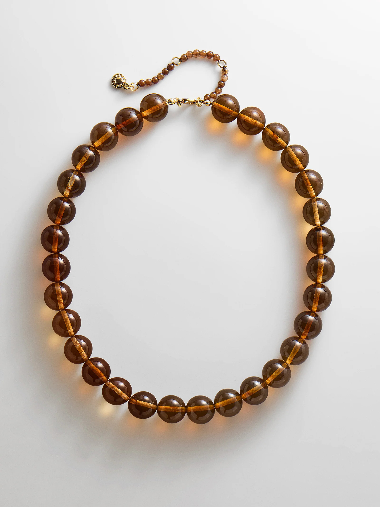 Mini Jane Beaded Necklace - Tiger's Eye | BaubleBar