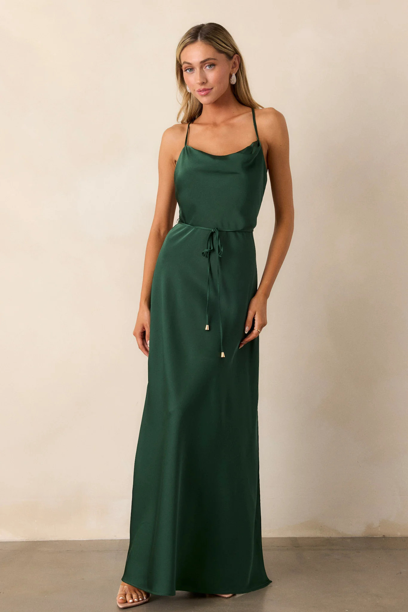 Gleaming Glam Emerald Maxi Dress | Red Dress