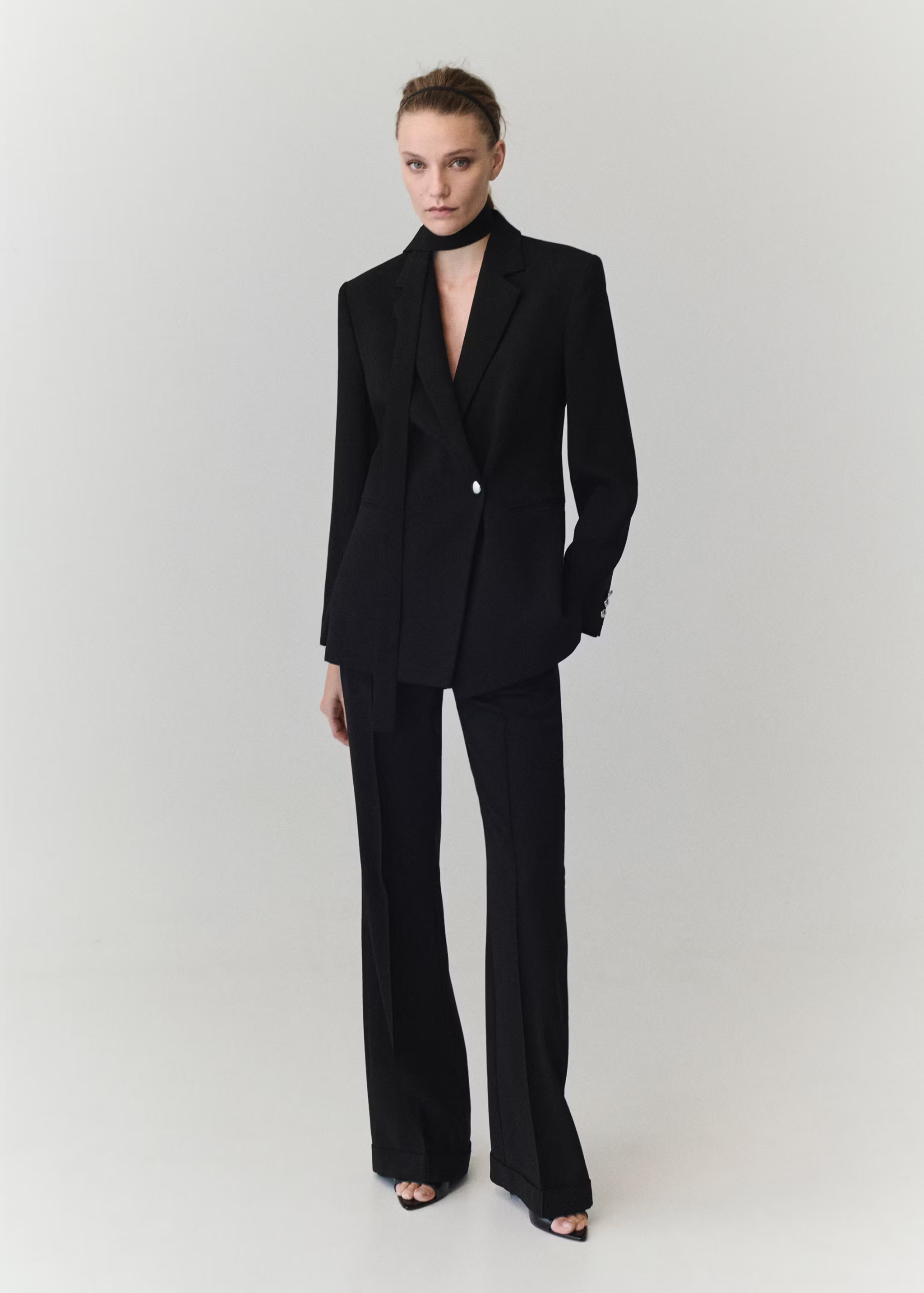 Flared trousers with seams | Mango (US/MX/AU)