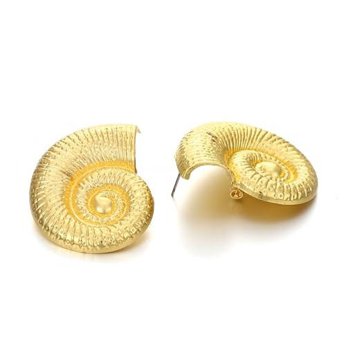 GREICHFAN Big Conch Shell Stud Earrings Sea Shell Earrings Summer Earrings Tropical Jewelry for Women | Amazon (US)