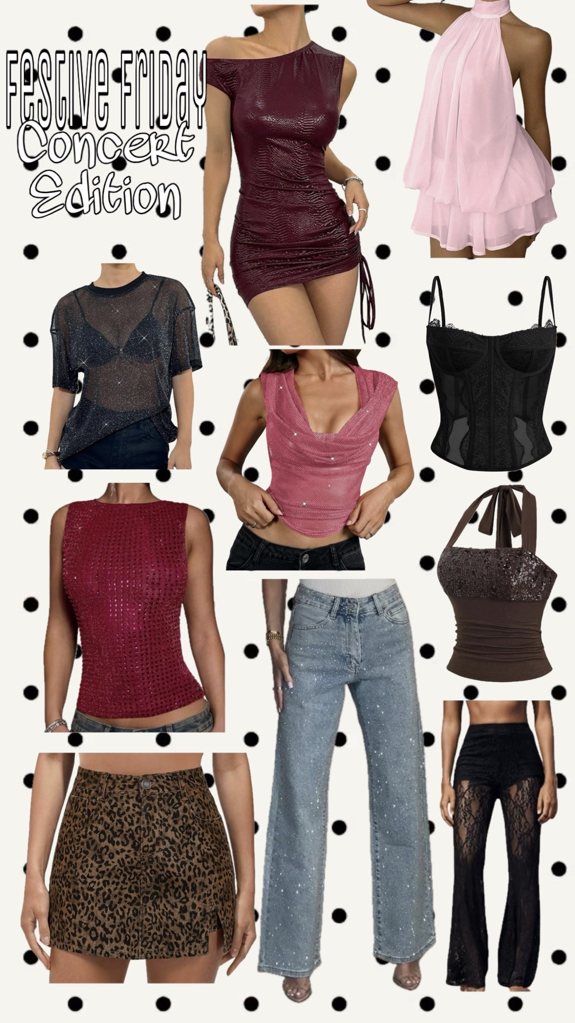 Festive Friday: Concert Edition 🎙️
Some outfit Inspo on Amazon to keep you chic at your next concert whether it’s country, pop or rock! 🎸 

Concert outfit inspo ✨🤠 From country concerts to stadium tours, these concert-ready outfits are all about trendy fashion, comfy styles, cute boots, denim, dresses, matching sets, sneakers, western vibes, layered jewelry, crossbody bags, and must-have accessories. Save this for your next concert, music festival, girls’ night, or summer event for outfit inspiration you’ll want to recreate all season long! #ConcertOutfit #ConcertStyle #OutfitInspo #OOTD #CountryConcert #SummerStyle #FestivalFashion #WesternStyle #TrendyFashion #AmazonFashion #TargetStyle #LTK #StyleInspo

#LTKgrwm #LTKootd #LTKSaleAlert