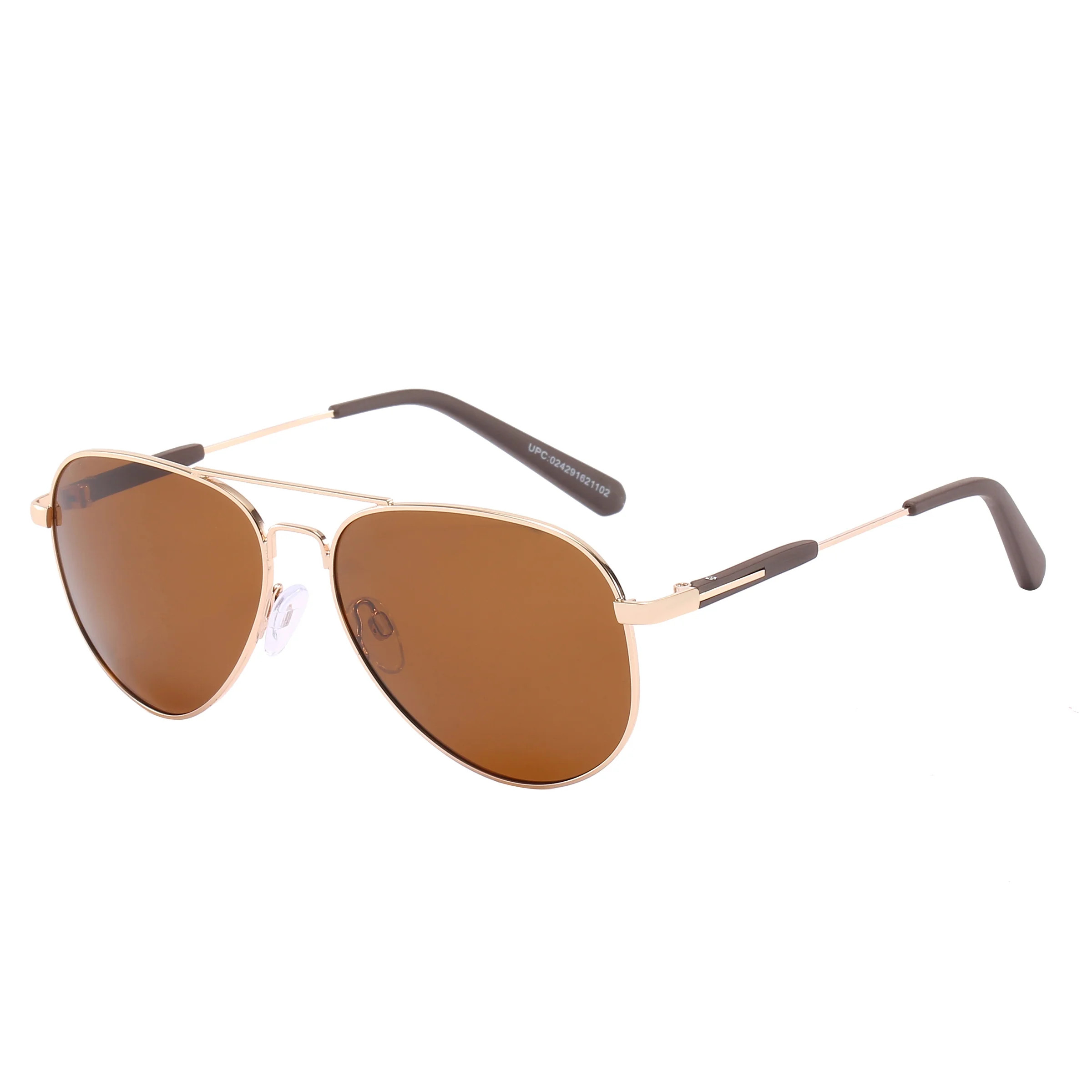 Piranha Eyewear Eclipse Gold Polarized Aviator Sunglasses with Brown Lens | Walmart (US)