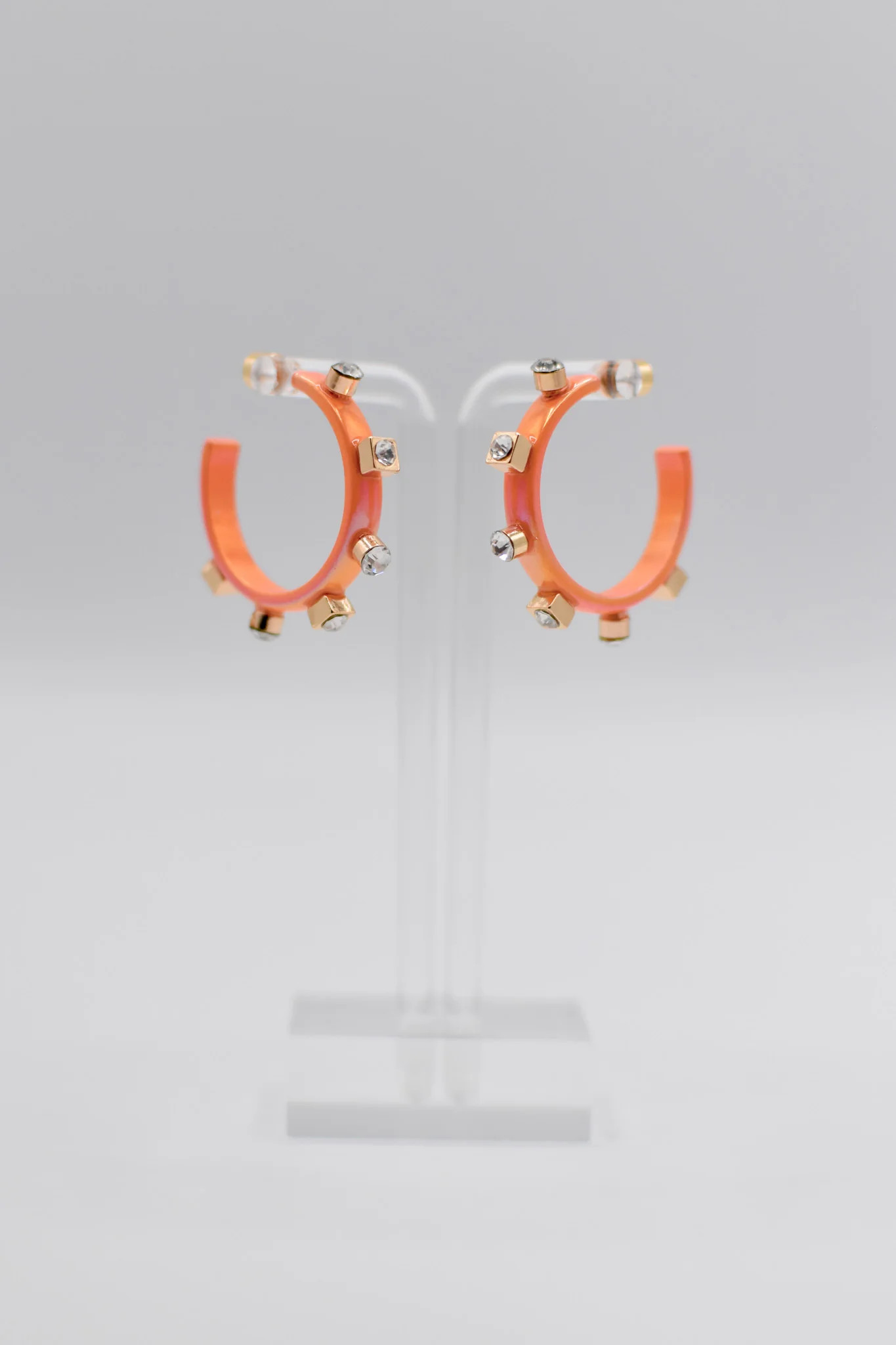 Orange Metal Hoop - Crystal | Smith and Co. Jewel Design