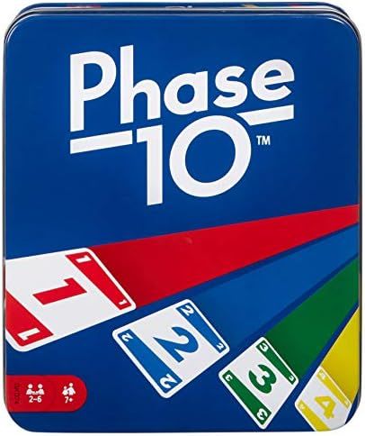 Phase 10 Card Game with 108 Cards, Makes a Great Gift for Kids, Family or Adult Game Night, Ages 7 Y | Amazon (US)