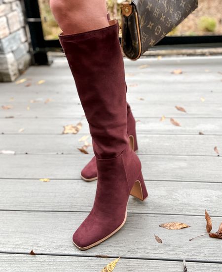 The perfect fall boot available at lulu’s 
Chocolate brown suede heeled boot 