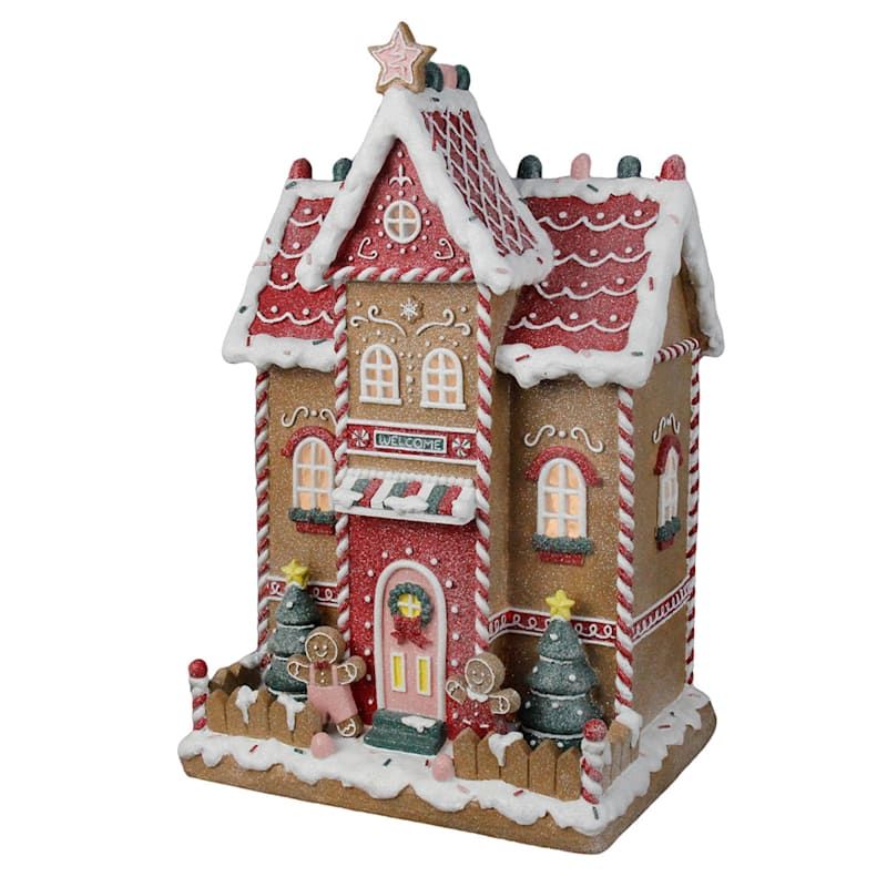 Gingerbread Lane LED Gingerbread House, 16" | At Home