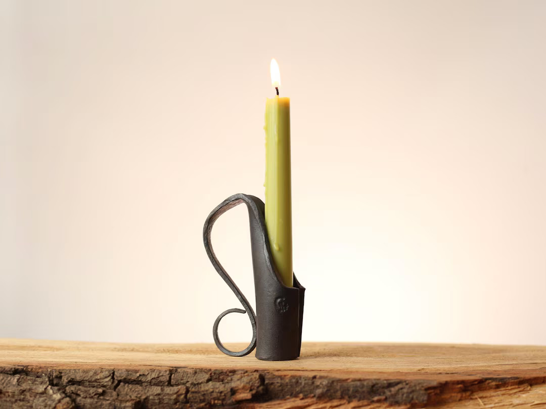 Christmas Gift Elegant Dinner Candle Holder With Curved Handle. - Etsy | Etsy (US)