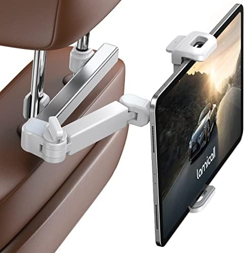 Lamicall Car Headrest Tablet Holder - [Extension Arm] Upgrade Adjustable Tablet Car Mount for Bac... | Amazon (US)