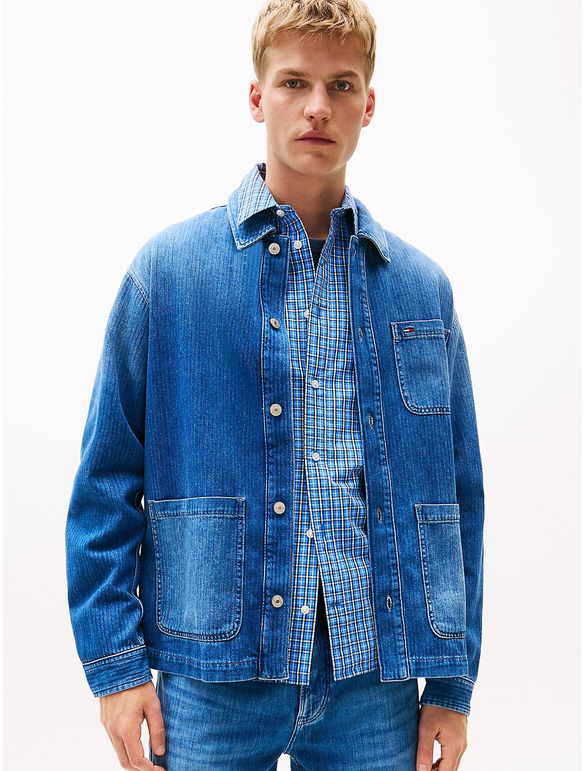 Tommy Hilfiger Men's Tommy Jeans Denim Chore Jacket - Blue - L | Tommy Hilfiger (US)